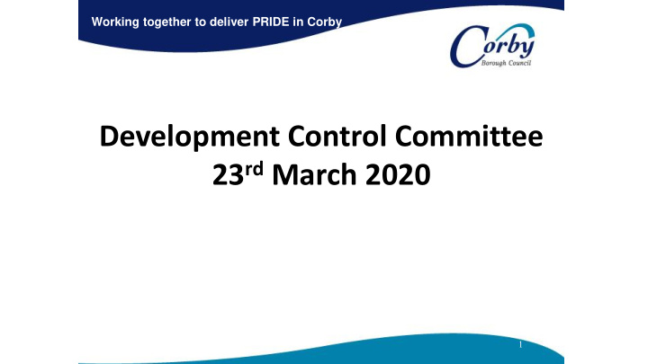 development control committee 23 rd march 2020