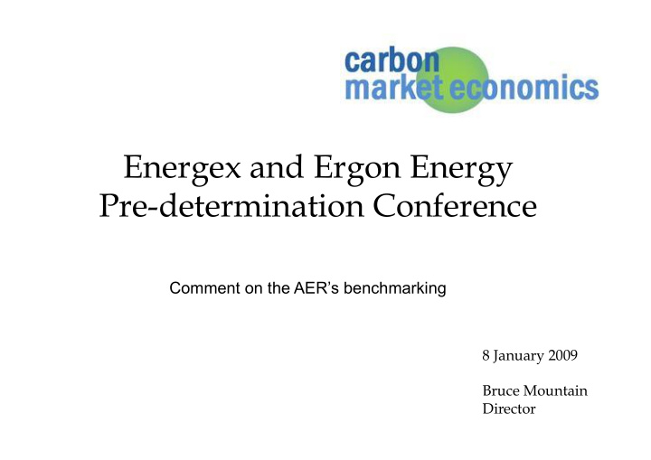 energex and ergon energy pre determination conference