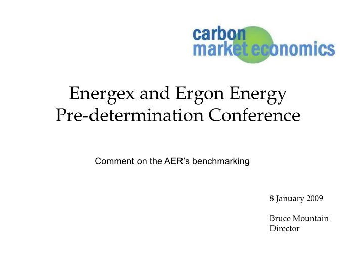 energex and ergon energy pre determination conference
