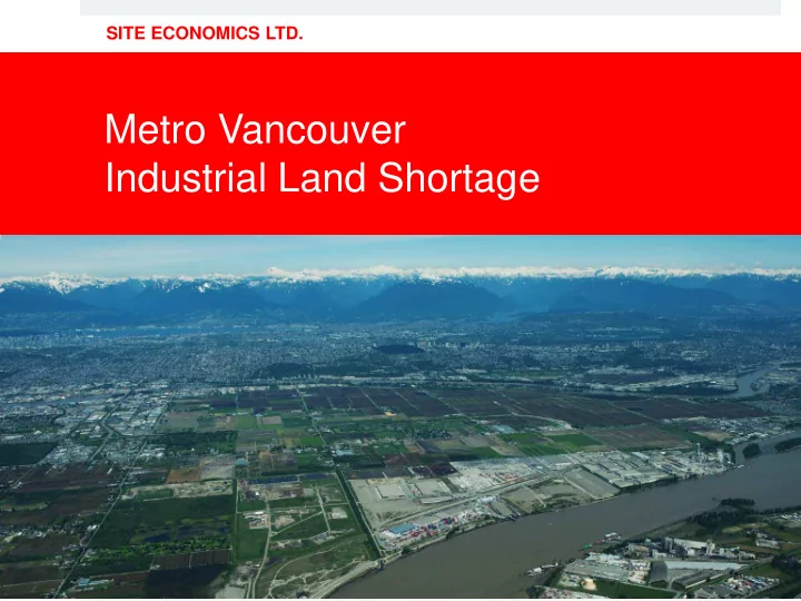 metro vancouver industrial land shortage