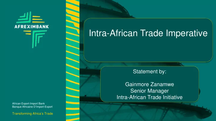 intra african trade imperative