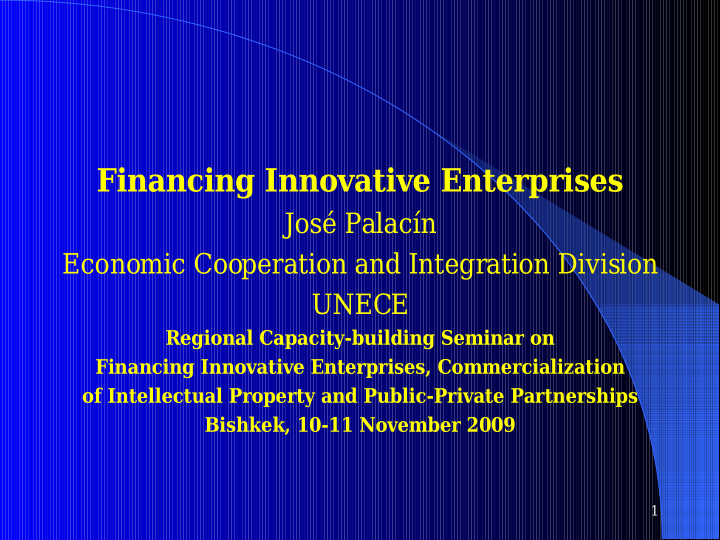 financing innovative enterprises