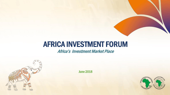 af afric rica a in inves vestment tment forum orum