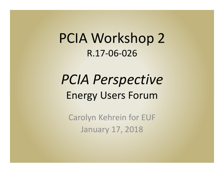 pcia workshop 2