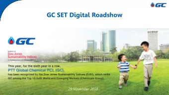 GC SET Digital Roadshow  29 November 2018 1  Disclaimer  This presentation includes forward-looking
