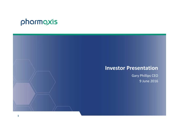 investor presentation