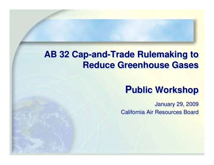 cap and trade cap and trade
