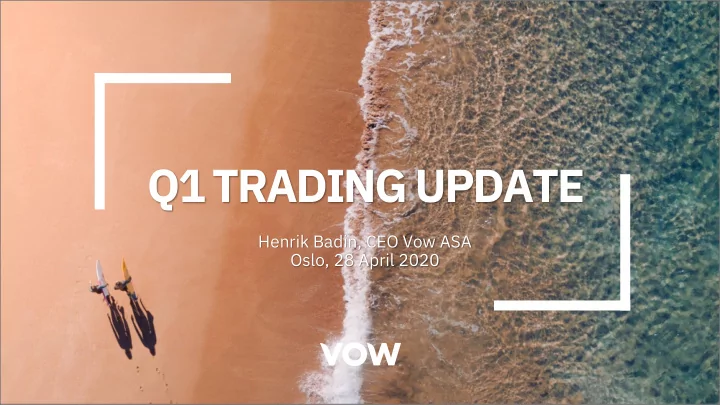 q1 trading update