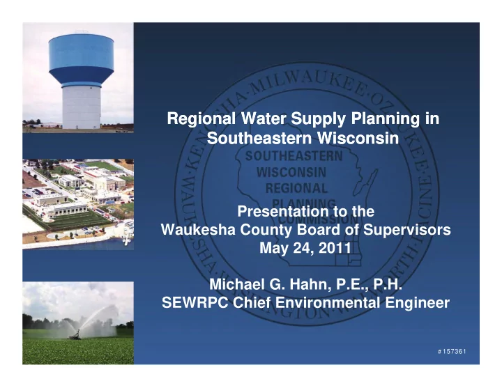 regional water supply planning in regional water supply
