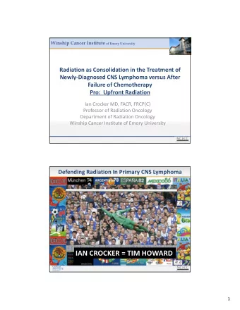 IAN CROCKER = TIM HOWARD  1 Research on My Opponent (from Argentina) Lionel Messi = Alfredo