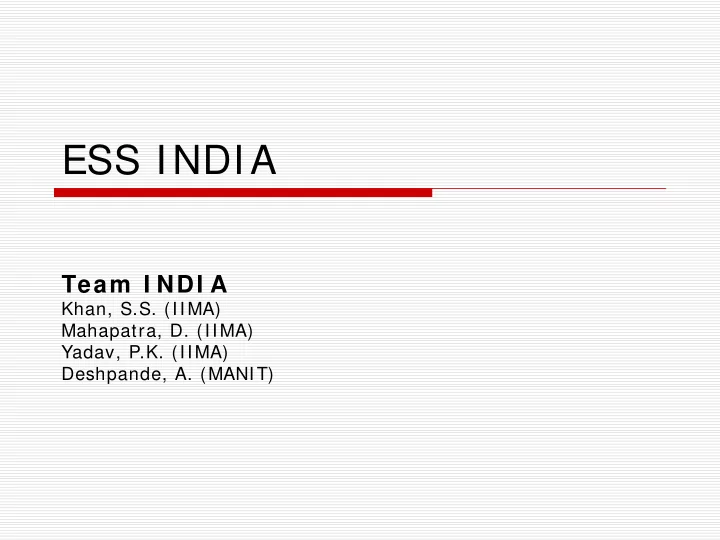 ess india