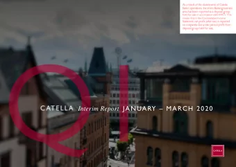 Interim Report JANUARY  MARCH 2020      8 MAY 2020  Catella group  |  Interim report  6  8
