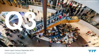 Interim report January-September 2019  Kari Kauniskangas, President and CEO  Contents  1  Strategy