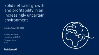 and profitability in an  increasingly uncertain  environment  In  Interim Rep  eport Q1 2020