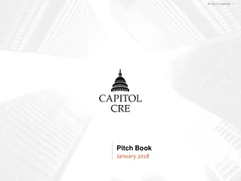 Pitch Book  January 2018  Strictly Confidential  2  Disclaimer This document may contain forward