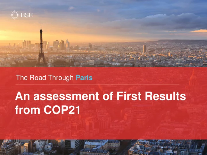 an assessment of first results