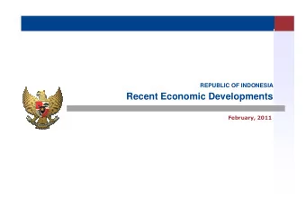 Recent Economic Developments    Published by Investors