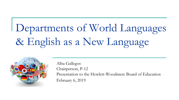 departments of world languages english as a new language