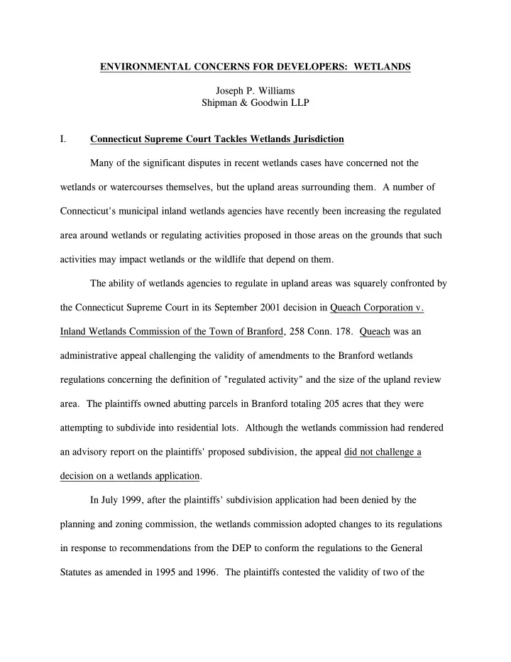 joseph p williams shipman goodwin llp i