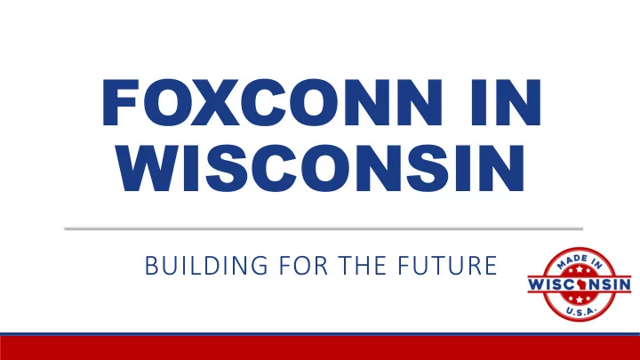 foxconn in wisconsin