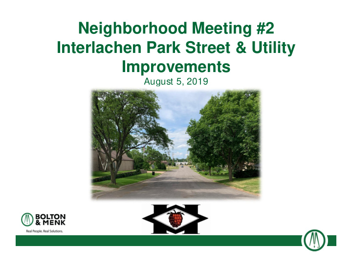 neighborhood meeting 2 interlachen park street utility