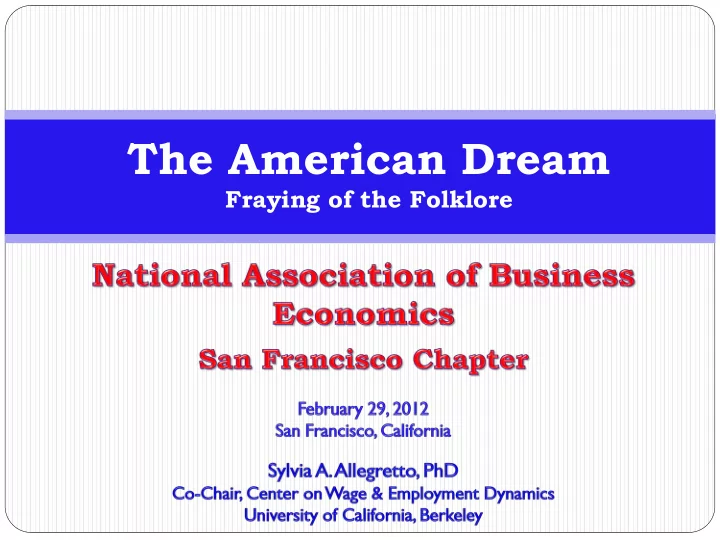 the american dream