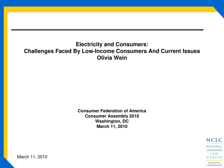 electricity and consumers challenges faced by low income