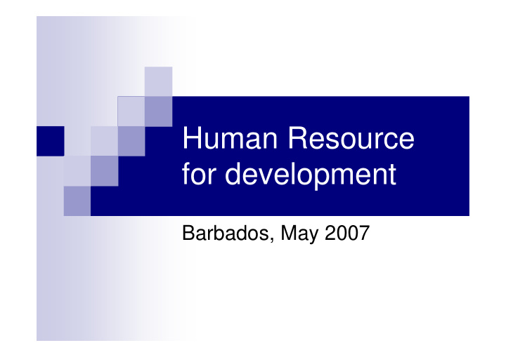 human resource for development