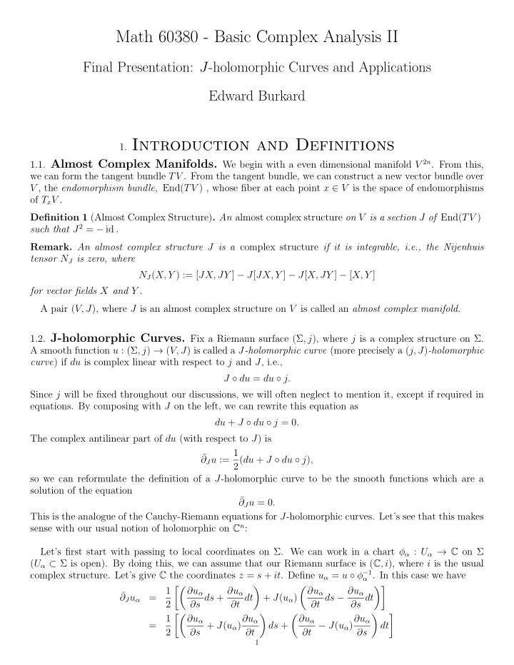 math 60380 basic complex analysis ii