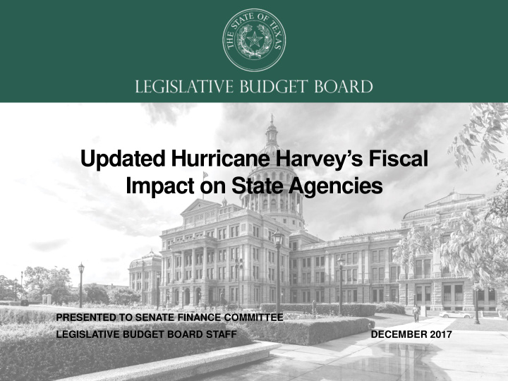updated hurricane harvey s fiscal