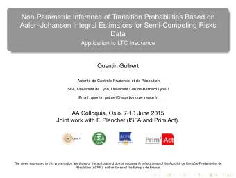 Non-Parametric Inference of Transition Probabilities Based on  Aalen-Johansen Integral Estimators