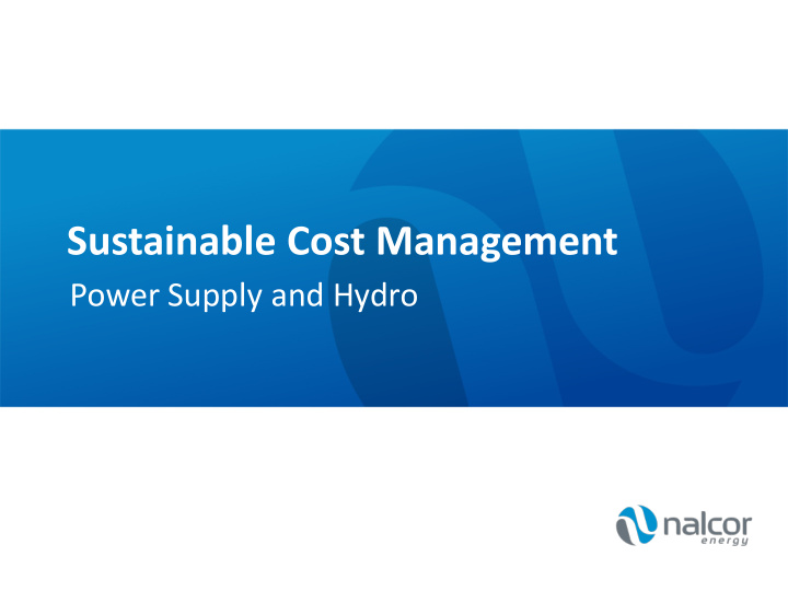 sustainable cost management