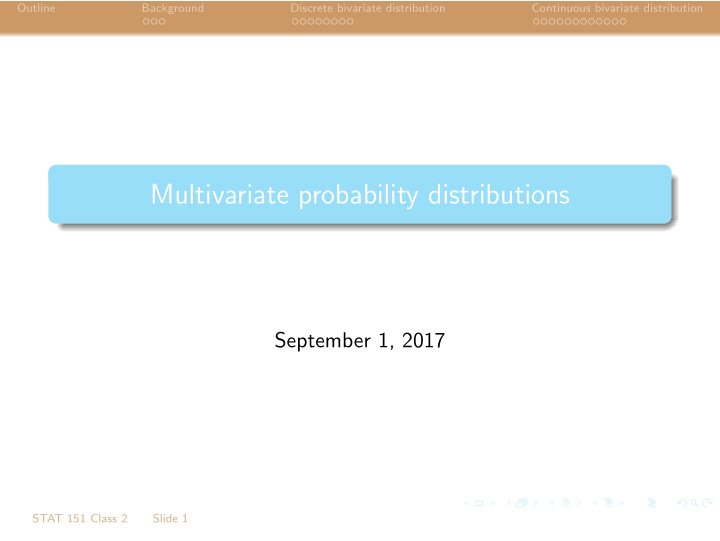 multivariate probability distributions