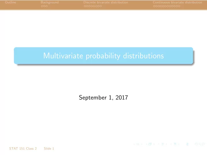 multivariate probability distributions