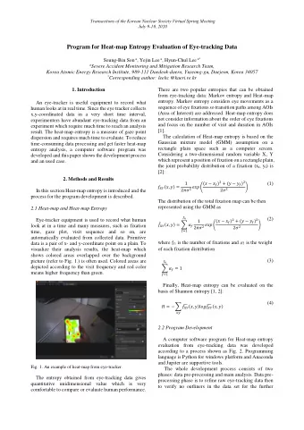 Program for Heat-map Entropy Evaluation of Eye-tracking Data Seung-Bin Son a , Yejin Lee a ,