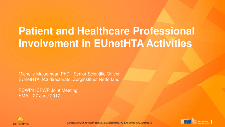 patient and healthcare professional involvement in