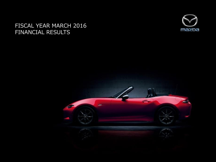 fiscal year march 2016 financial results