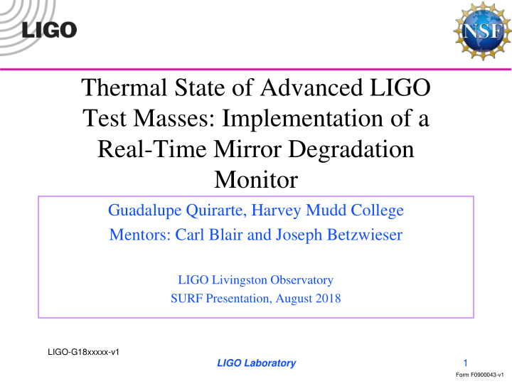 thermal state of advanced ligo