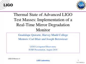 Thermal State of Advanced LIGO  Test Masses: Implementation of a  Real-Time Mirror Degradation