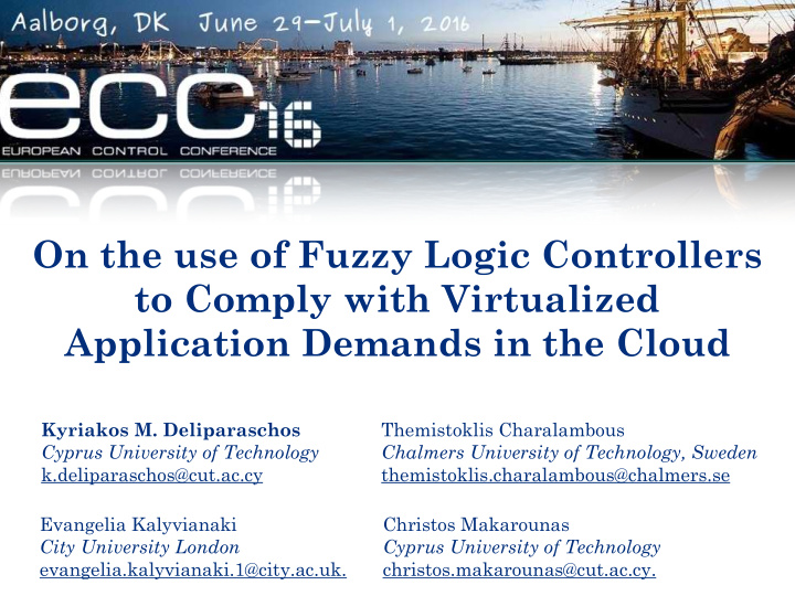 on the use of fuzzy logic controllers to comply with