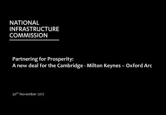 Partnering for Prosperity:  A new deal for the Cambridge - Milton Keynes  Oxford Arc  Minute