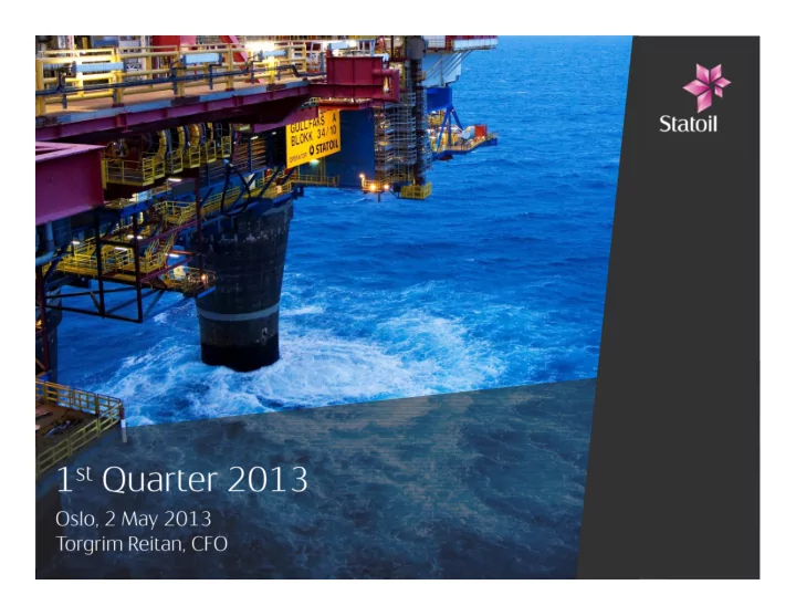 first quarter 2013