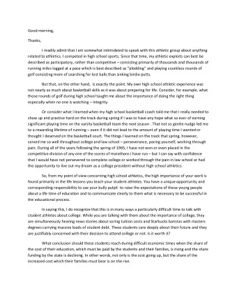 Good morning,  Thanks,  I readily admit that I am somewhat intimidated to speak with this athletic