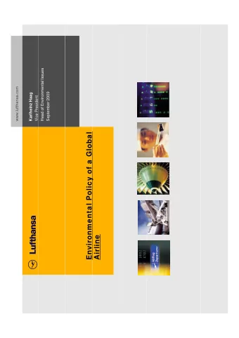 Environmental Policy of a Global  y  Airline  AGENDA    Introduction    Aviation and Gaseous