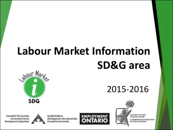 SD&amp;G area  2015-2016  Labour Market Information for SDG  Portrait created from information