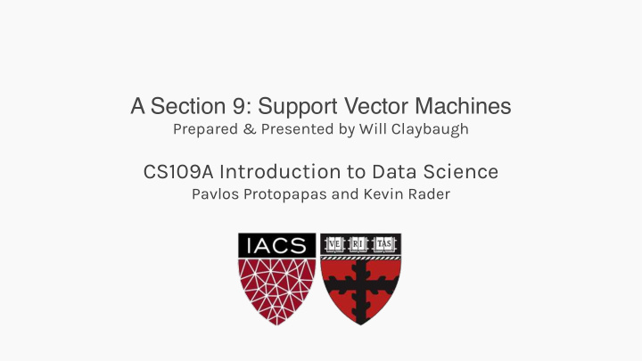 a section 9 support vector machines