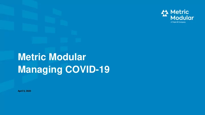 managing covid 19