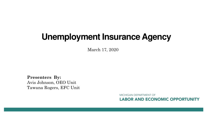 unemployment insurance agency