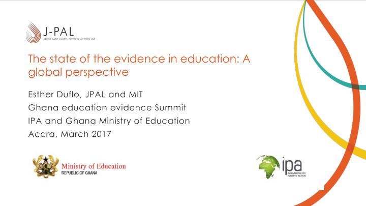 the state of the evidence in education a global