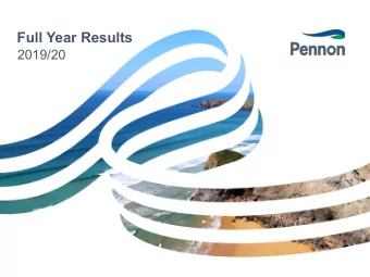 Full Year Results  2019/20  Disclaimer  For the purposes of the following disclaimers, references